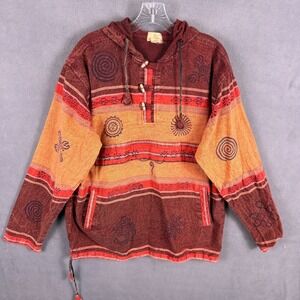 Ark Imports Sweatshirt Womens O/S Aztec Full Zip Hooded Boho Western Cowgirl